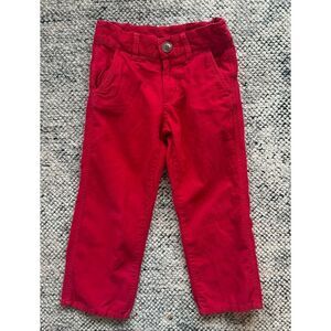 The Beaufort Bonnet 4T Boys Red Corduroy Straight Leg Trouser Pants